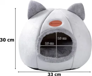 Domček pre mačky AMBER sivý veľkosť M