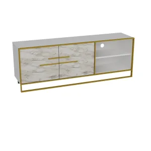 Hanah Home TV stolík Polka 160 cm biely