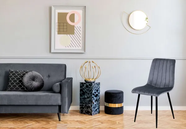 Čalúnené kreslo FRESNO VELVET graphite velvet