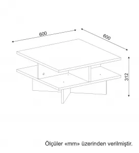 Kalune Design Konferenční stolek Hamton ořech/bílý