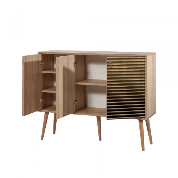 Hanah Home Komoda Kikos 120 cm dub sonoma/tmavo hnedá