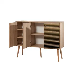 Hanah Home Komoda Kikos 120 cm dub sonoma/tmavo hnedá