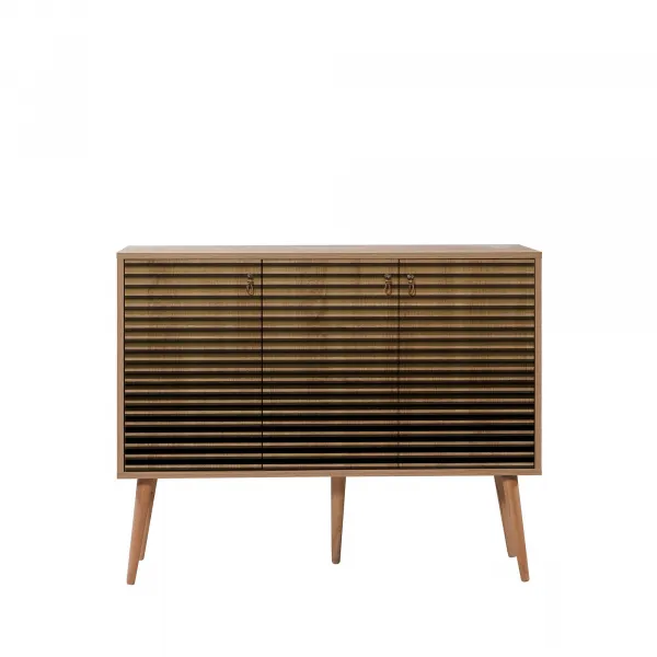 Hanah Home Komoda Kikos 120 cm dub sonoma/tmavo hnedá