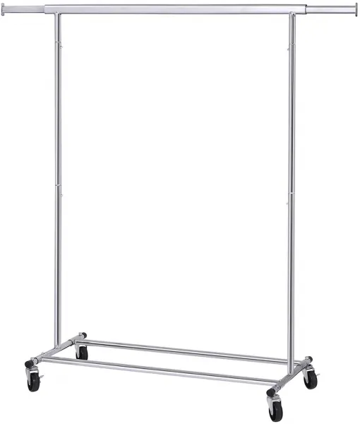 SONGMICS Stojan na šaty pojazdný chrómový 90Kg