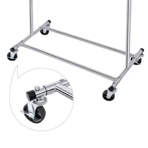 SONGMICS Stojan na šaty pojazdný chrómový 90Kg