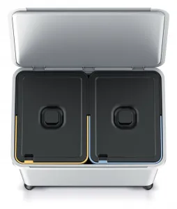 Prosperplast Odpadkový kôš SYSTEMO 2x23 L svetlo šedý