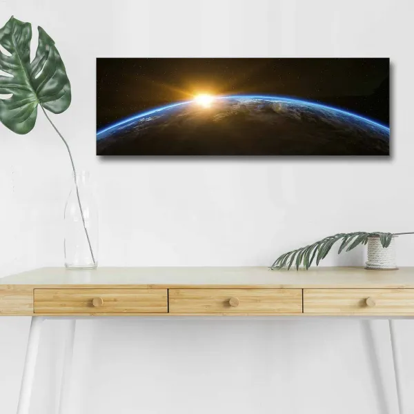 Hanah Home Obraz s LED osvetlením Zemegule 90x30 cm