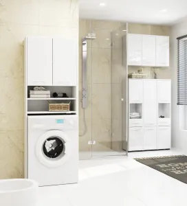Ak furniture Kúpeľňová skrinka Fín biela lesk
