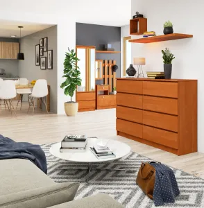 Ak furniture Komoda Rollo X 138,4 cm jelša