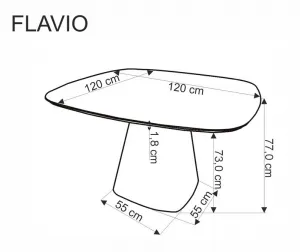 HALMAR Jídelní stůl Flavio 120 cm bílý