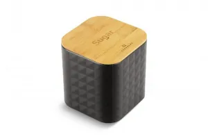 WELLHOX sada chlebníka s 3 dózami v čiernej farbe