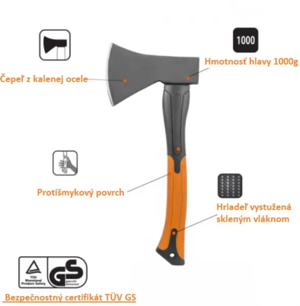 WELLHOX Pracovná sekera 1000g