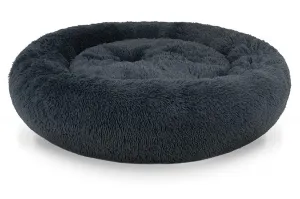 Univerzálny plyšový pelech pre psy a mačky, 60 cm - tmavosivý