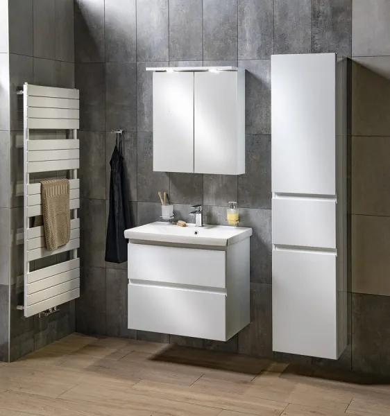 ALTAIR vysoká skříňka s košem 40x184x31cm, bílá AI185R