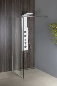 AQUALINE - WALK-IN stena na inštaláciu na múr so vzperou, jednodielna, 1100 sklo číre WI111