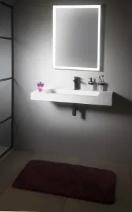 SAPHO - SORT zrkadlo s LED osvetlením 60x80cm, čierna mat ST080