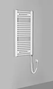 AQUALINE - ORBIT-E elektrické vykurovacie teleso, oblé, 450x960 300 W, biela ILEO94T