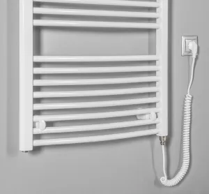 AQUALINE - ORBIT-E elektrické vykurovacie teleso, oblé, 450x960 300 W, biela ILEO94T
