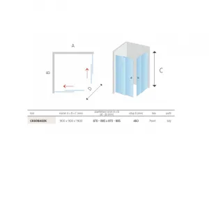 MEREO - Sprchovací kút, LIMA, štvorec, 90 cm, biely ALU, sklo Point CK608A02K