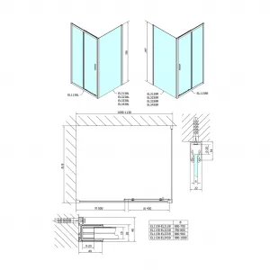 POLYSAN - EASY sprchové dvere 1100, sklo Brick EL1138