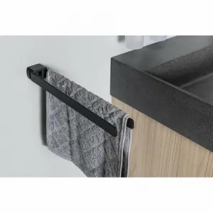 PIRENEI držiak uterákov dvojitý otočný, 350mm, čierna mat PI2314