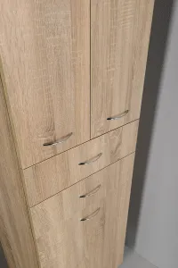 ZOJA / KERAMIA FRESH skrinka vysoká s košom 50x184x29cm, dub platin 51295