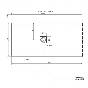 POLYSAN - FLEXIA sprchová vanička z liateho mramoru s možnosťou úpravy rozmeru 160x75cm 72921