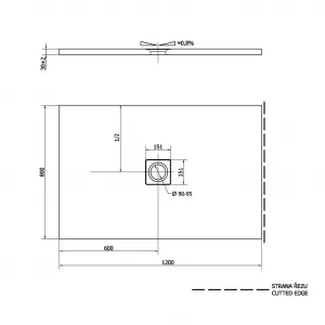 POLYSAN - FLEXIA sprchová vanička z liateho mramoru s možnosťou úpravy rozmeru 120x80cm 77922
