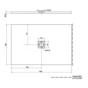 POLYSAN - FLEXIA sprchová vanička z liateho mramoru s možnosťou úpravy rozmeru 140x90cm 72897