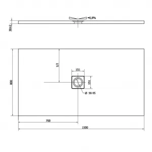 POLYSAN - FLEXIA sprchová vanička z liateho mramoru s možnosťou úpravy rozmeru 150x80cm 72901