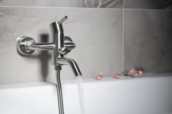 MINIMAL nástenná vaňová batéria, nerez MI010