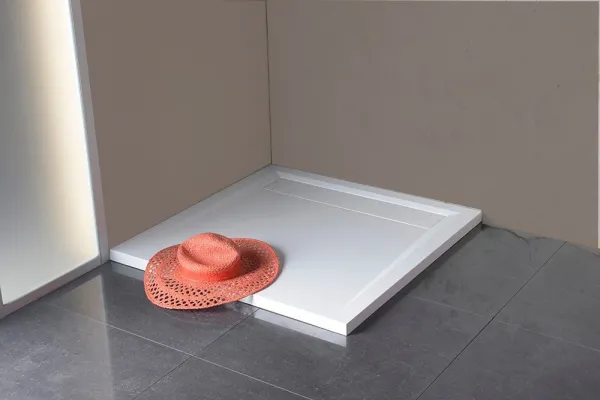 POLYSAN - ARENA sprchová vanička z liateho mramoru so záklopom, štvorec, 90x90cm 71601