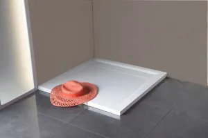 POLYSAN - ARENA sprchová vanička z liateho mramoru so záklopom, štvorec, 90x90cm 71601