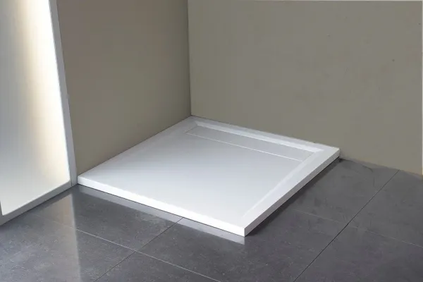 POLYSAN - ARENA sprchová vanička z liateho mramoru so záklopom, štvorec, 90x90cm 71601