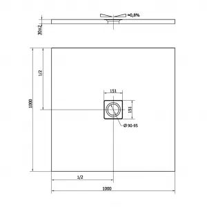 POLYSAN - FLEXIA sprchová vanička z liateho mramoru s možnosťou úpravy rozmeru 100x100cm 71552