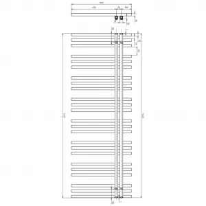 SAPHO - SOPHINA vykurovacie teleso 600x1647 biely mat IR703W