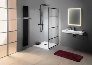 GELCO - CURE BLACK sprchová zástena 900 číre sklo CB90