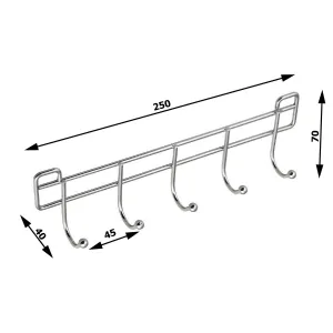 CHROM LINE 5 háčik, chróm 37055