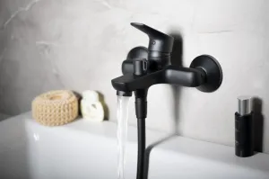 AQUALINE - LOTTA nástenná vaňová batéria, čierna mat LT610B