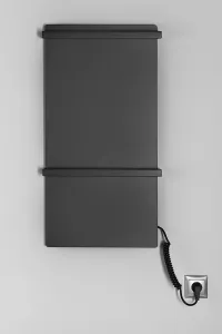 SAPHO - ELMIS elektrický sušiak uterákov 400x800 120 W, hliník, čierny mat EB430