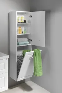 Favole vysoká skrinka košom 40x150x31cm, biela mat FV160