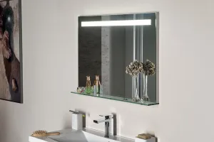 SAPHO - BRETO zrkadlo  s LED osvetlením a policou 800x608 BT080