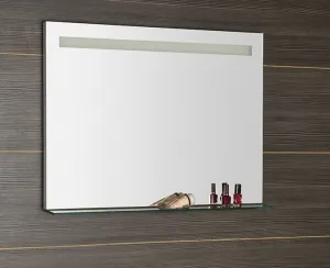 SAPHO - BRETO zrkadlo  s LED osvetlením a policou 800x608 BT080