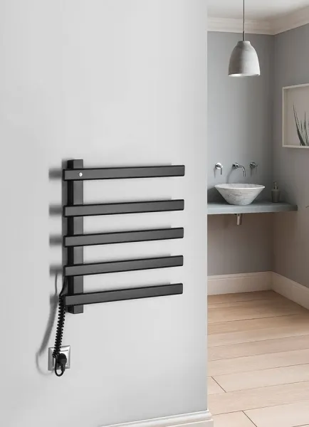 SAPHO - ELCOR  elektrický sušiak uterákov 480x520x50 63 W, čierna mat EB530