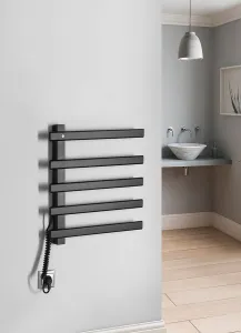 SAPHO - ELCOR  elektrický sušiak uterákov 480x520x50 63 W, čierna mat EB530