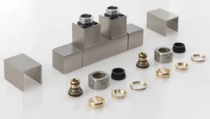 SAPHO - CUBE TWIN pripojovacia sada pre stredové pripojenie, nerez mat CP582S