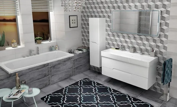 SAPHO - MEDIENA umývadlová skrinka 117x50,5x48,5cm, biela matná/biela matná MD120