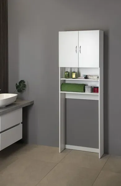 SIMPLEX ECO skrinka za práčku 63x25x190cm, biela SIME715
