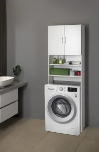SIMPLEX ECO skrinka za práčku 63x25x190cm, biela SIME715