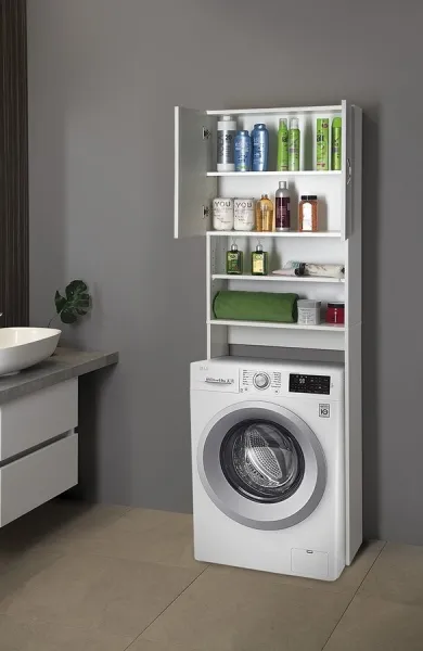 SIMPLEX ECO skrinka za práčku 63x25x190cm, biela SIME715